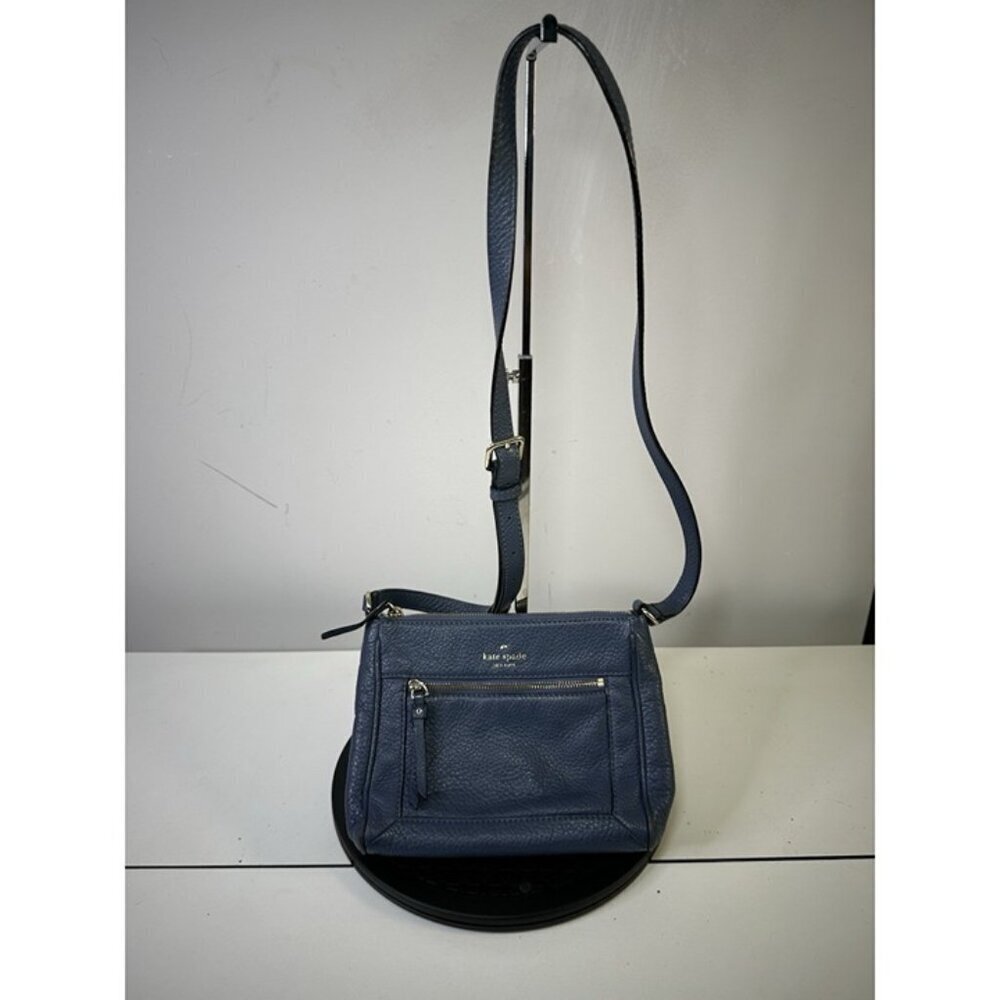Kate Spade New York Jackson Shoulder Bag Pebbled Crossbody - Navy